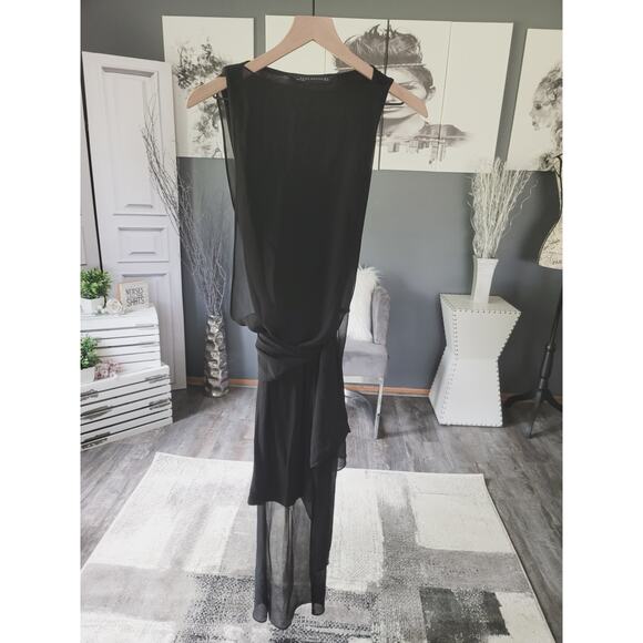 EUC Zara Overlay Sheer Black Midi Dress - XS - Picture 10 of 15